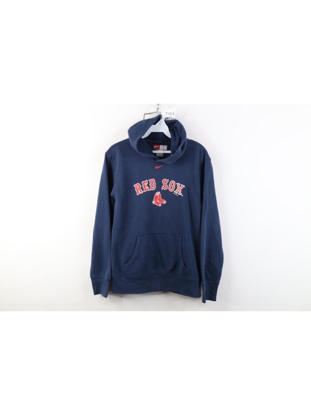 Vtg Nike Boys Medium Travis Scott Center Swoosh Boston Red Sox Baseball Hoodie